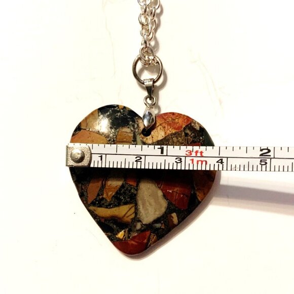 Maligano Jasper Heart Pendant Necklace – Love & Transformation - Picture 8 of 8